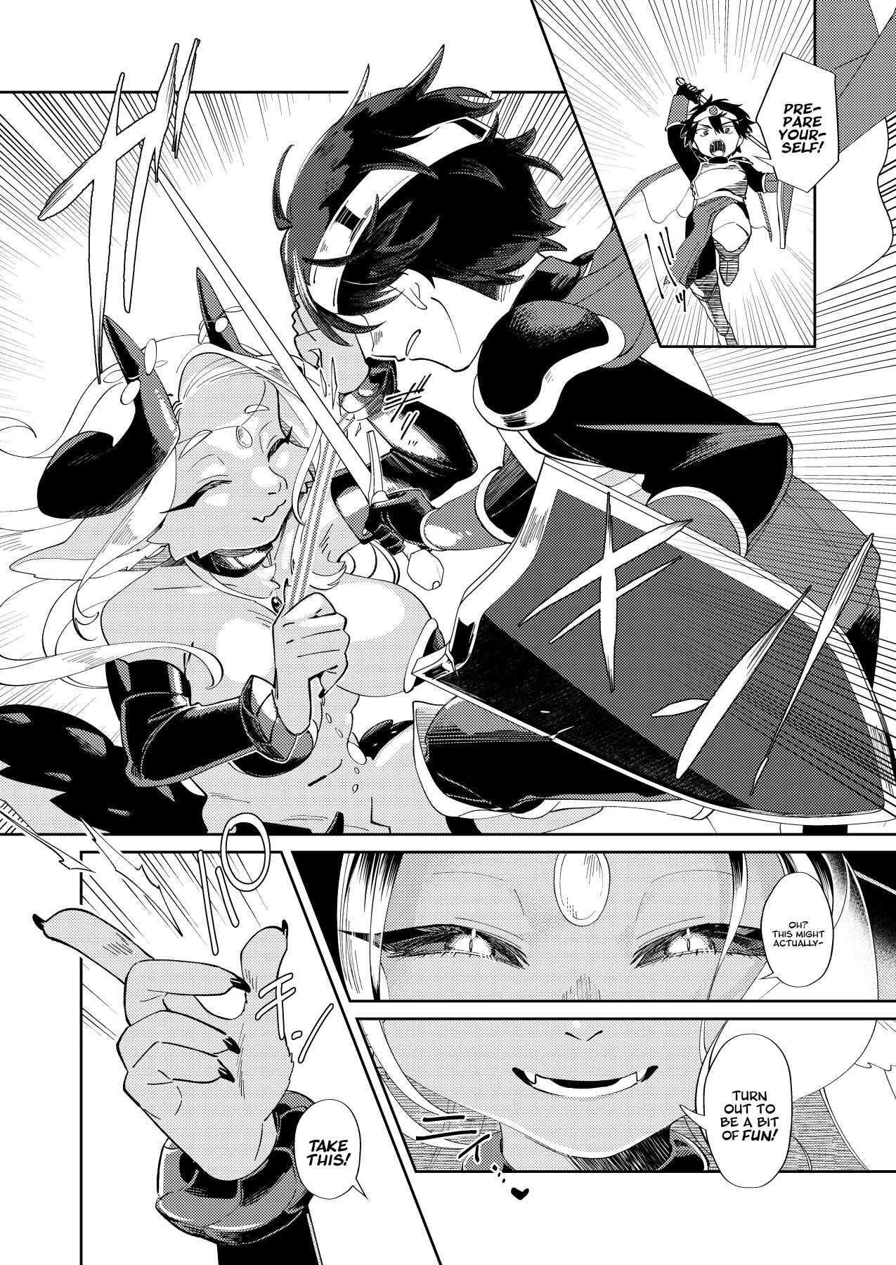 Hentai Manga Comic-The Demon Queen Was Invincible So The Hero Got All His Power Sucked From Him & Ended Up As Her Pet!-Read-3